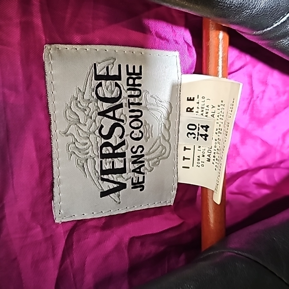 VINTAGE VERSACE LEATHER JACKET - Picture 2 of 12